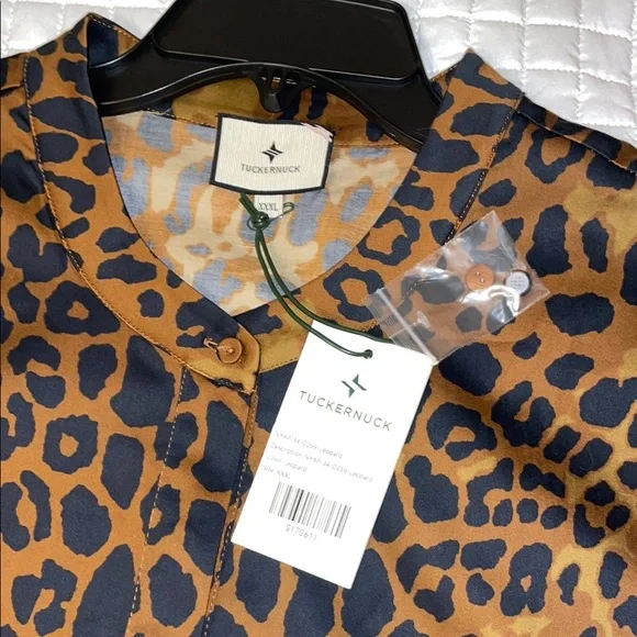 TUCKERNUCK LeopardRoyal Shirt Dress Fits Like a 2XSz XXXL New with Tag